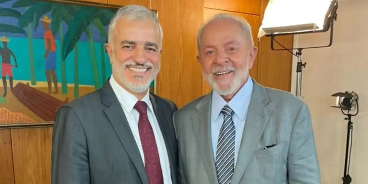 O presidente Lula e Kennedy Alencar