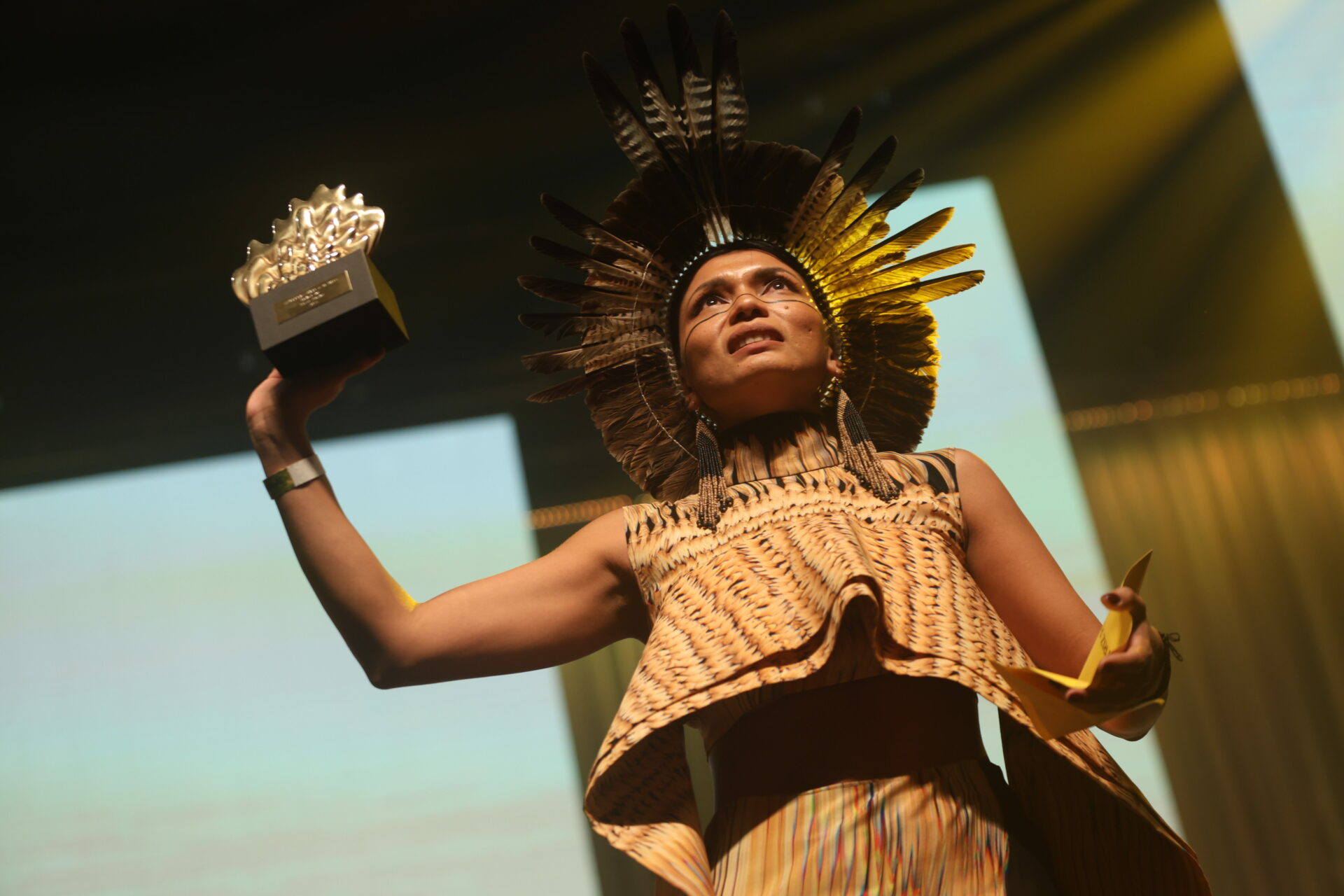 A atriz Zahy Tentehar foi a primeira indígena a levar o prêmio de melhor atriz