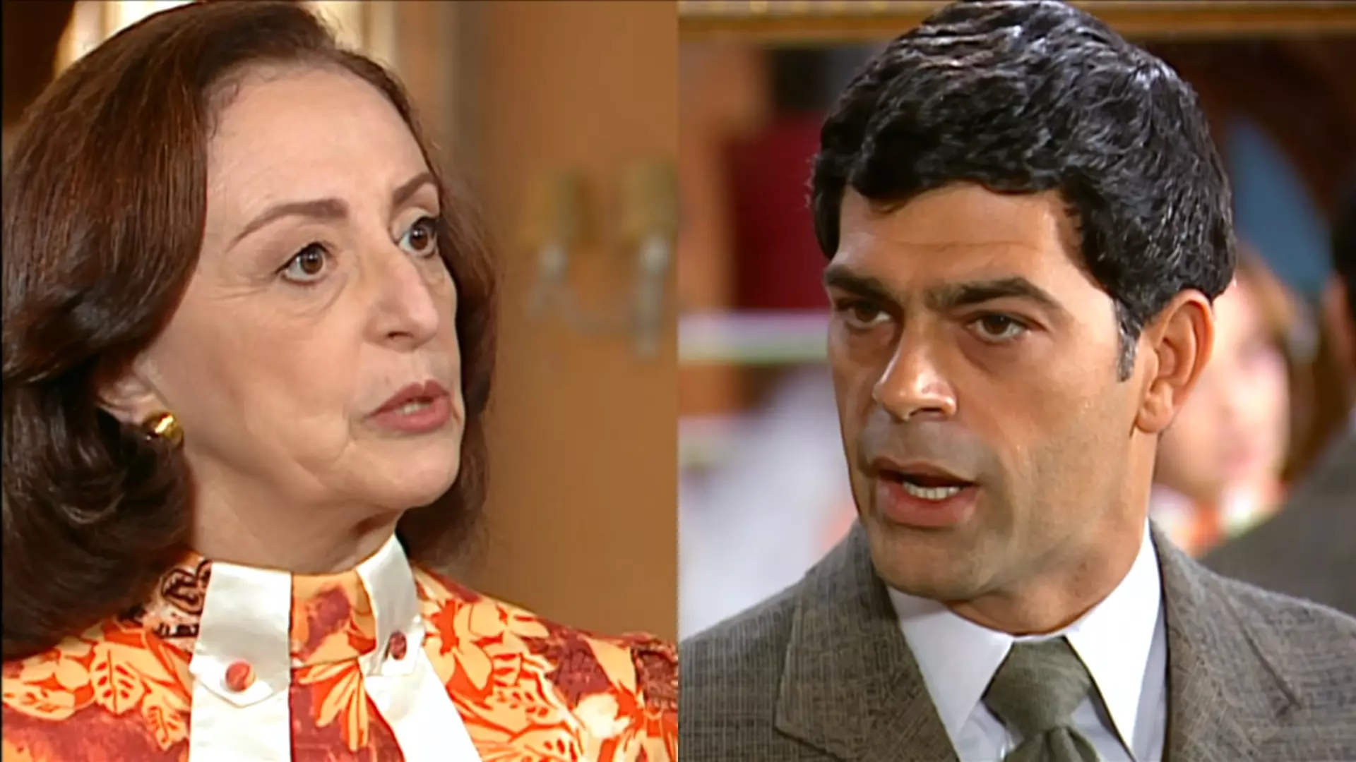 Débora (Ana Lucia Torre) e Rafael (Eduardo Moscovis) de Alma Gêmea