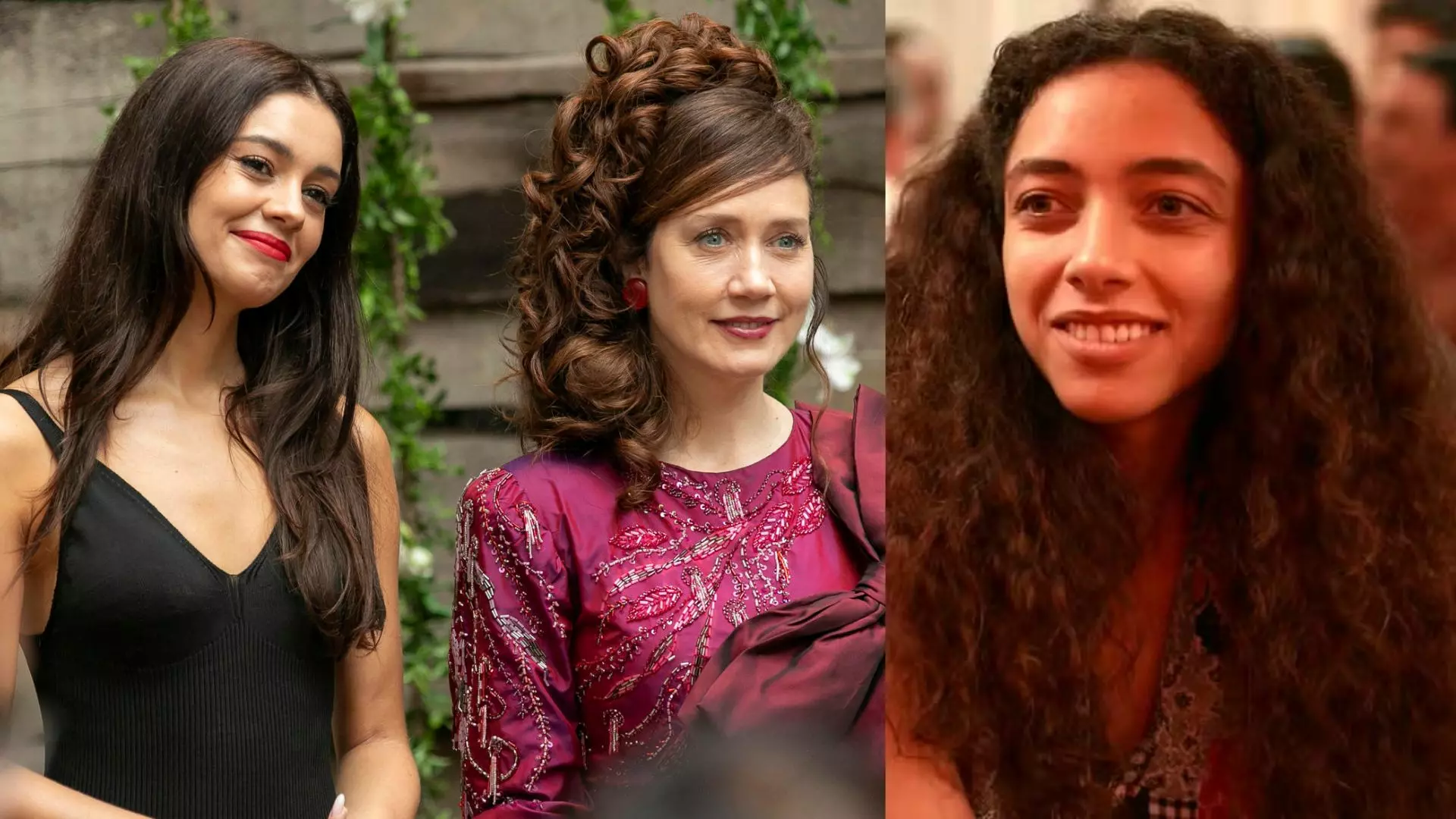 Eliana (Sophie Charlotte), Dona Patroa (Camila Morgado) e Joana (Alice Carvalho) em Renascer