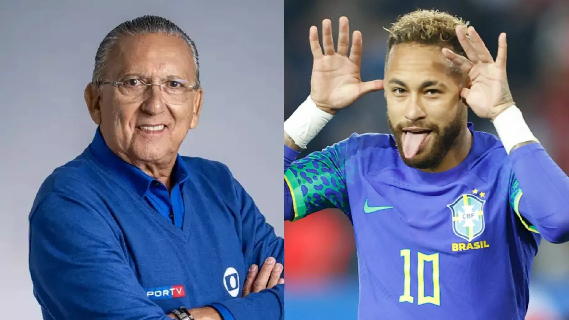Galvão Bueno e Neymar Jr.