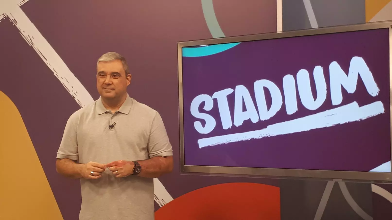Paulo Garritano na apresentação do Stadium